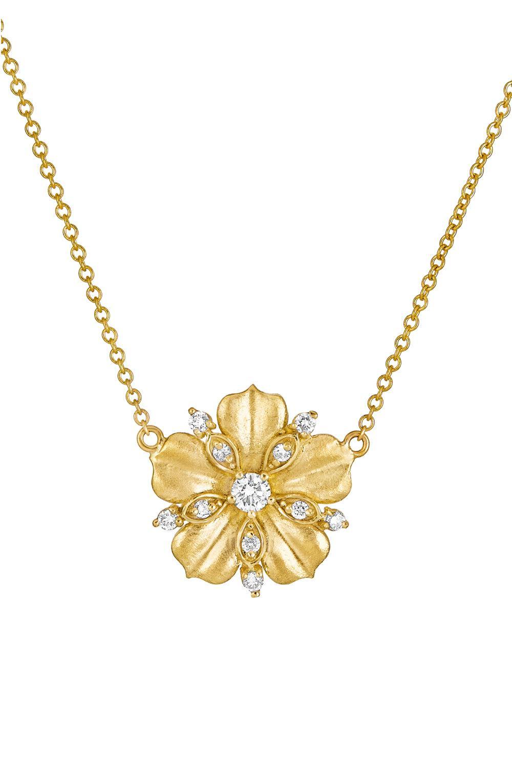 Tala Diamond Jasmine Bloom Pendant-YELLOW GOLD-JEWELRYFINE JEWELNECKLACE O-TANYA FARAH