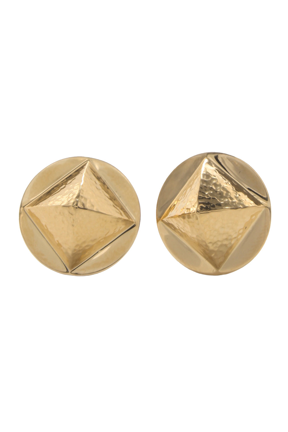 Hammered Large Bastille Stud Earrings
