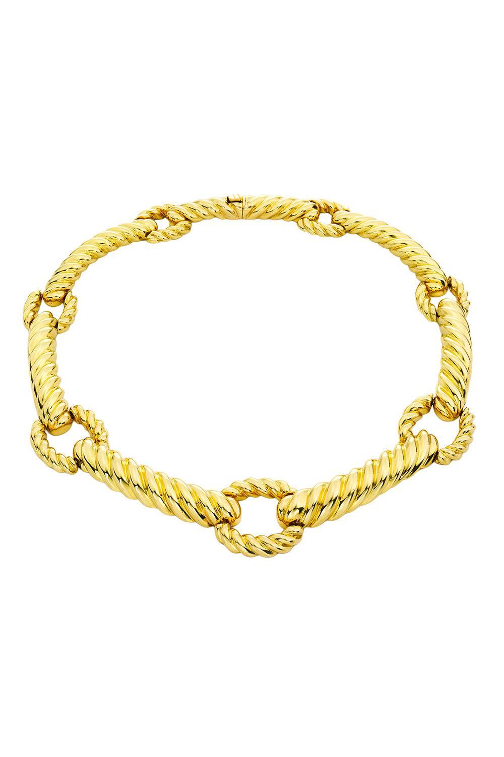 Rope Bar Loop Necklace-YELLOW GOLD-JEWELRYFINE JEWELNECKLACE O-DAVID WEBB