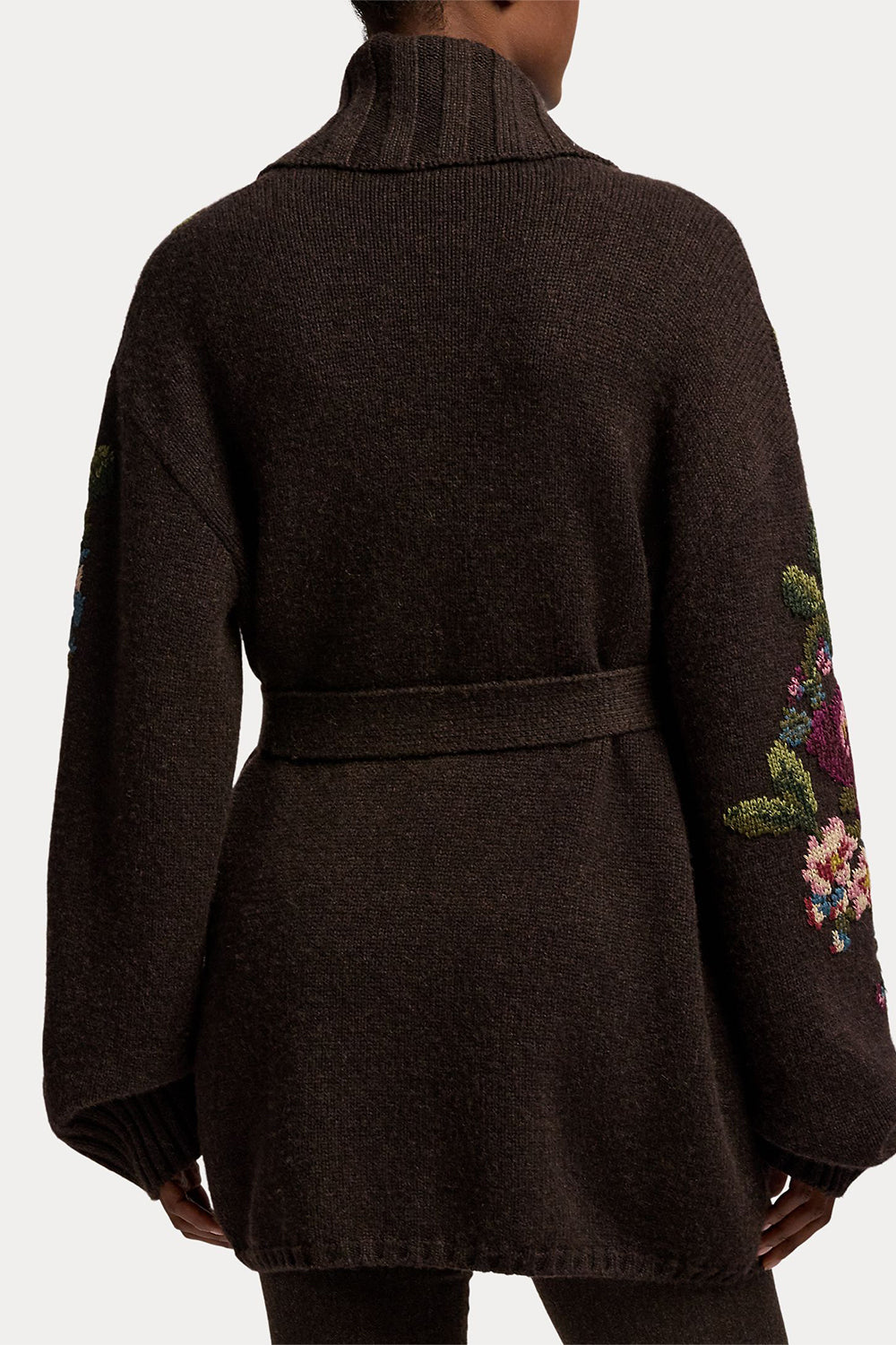Floral Shawl Collar Cardigan