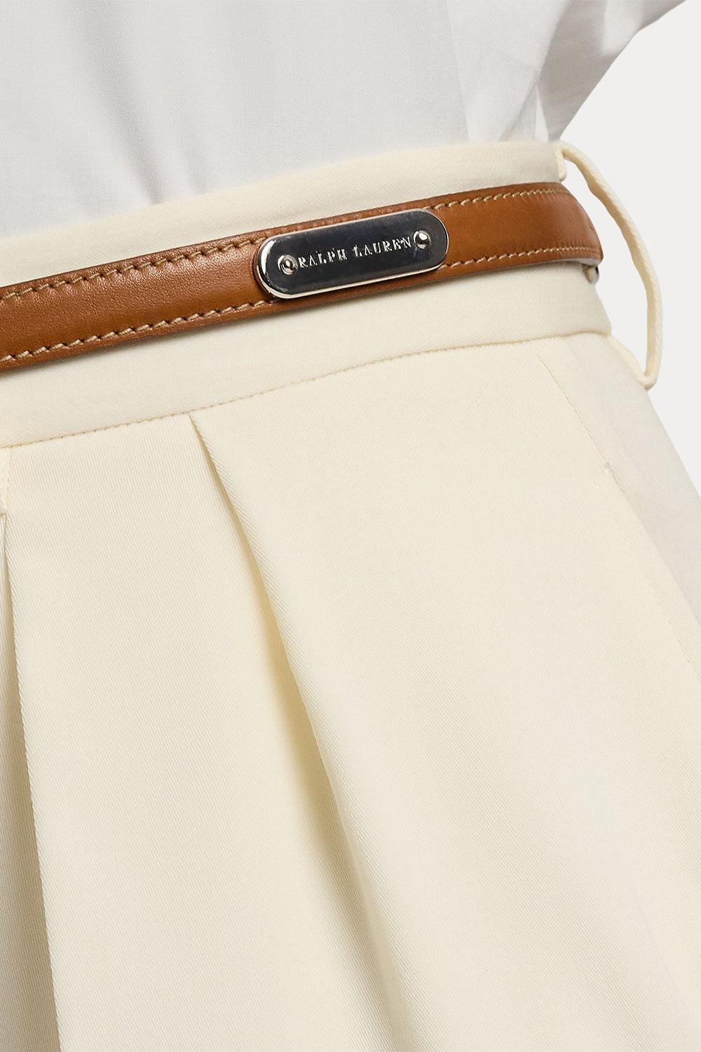 Calfskin Toggle Chain Skinny Belt - Brown-BROWN-M/L-ACCESSORIEBELTS-RALPH LAUREN