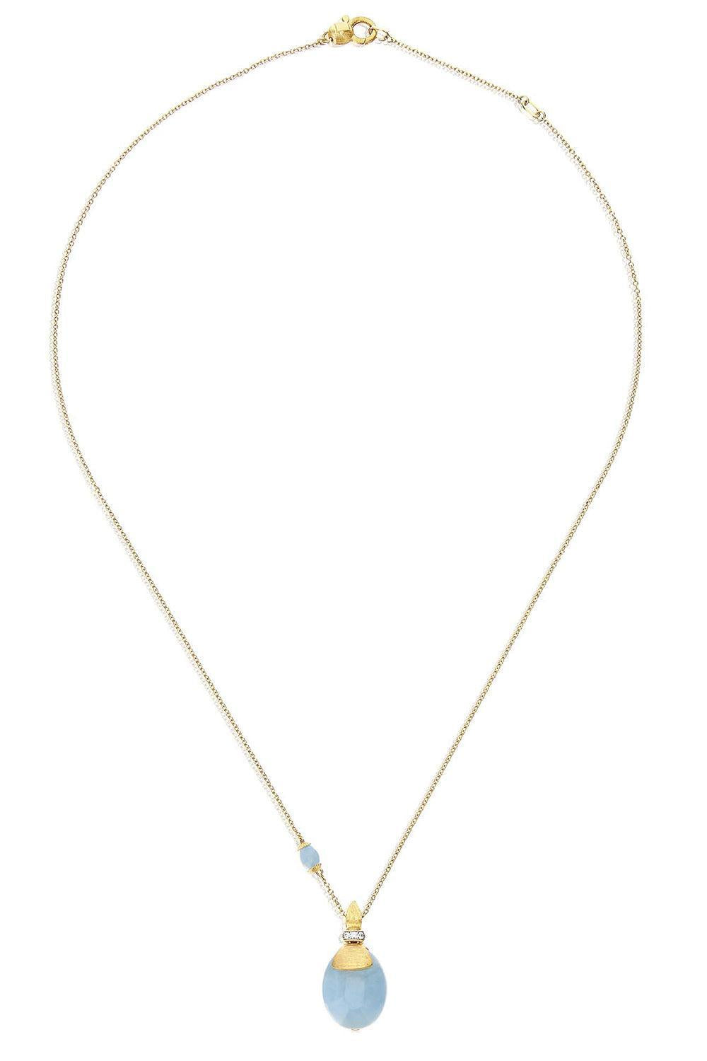 Aquamarine Diamond Azure Large Pendant Necklace-YELLOW GOLD-JEWELRYFINE JEWELNECKLACE O-NANIS