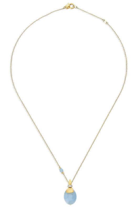 Aquamarine Diamond Azure Large Pendant Necklace-YELLOW GOLD-JEWELRYFINE JEWELNECKLACE O-NANIS