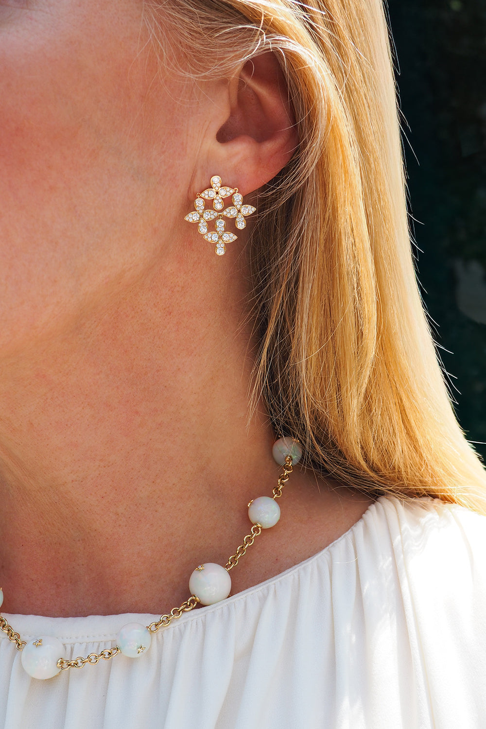 Diamond Angel Garden Earrings