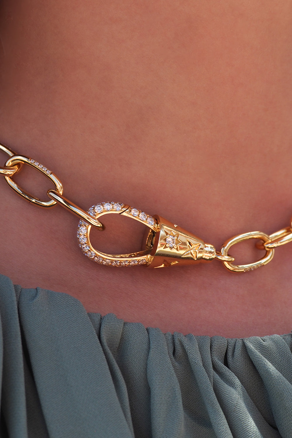 Diamond Starlight Comet Choker Necklace