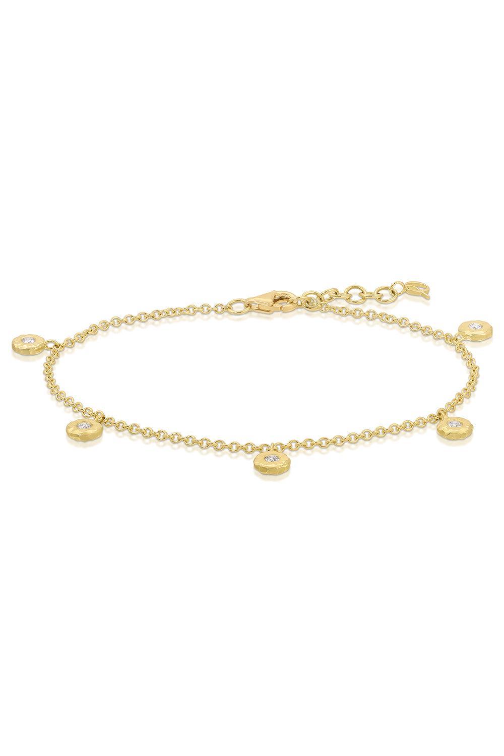 Five Diamond Nesting Gem Bracelet-YELLOW GOLD-JEWELRYFINE JEWELBRACELET O-OCTAVIA ELIZABETH