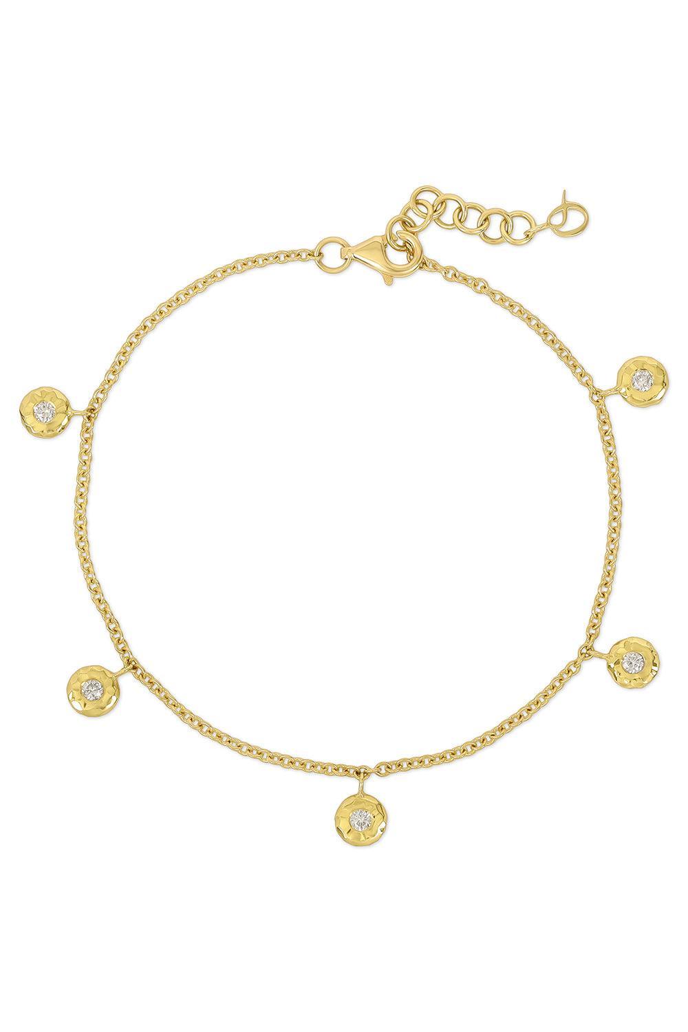 Five Diamond Nesting Gem Bracelet-YELLOW GOLD-JEWELRYFINE JEWELBRACELET O-OCTAVIA ELIZABETH
