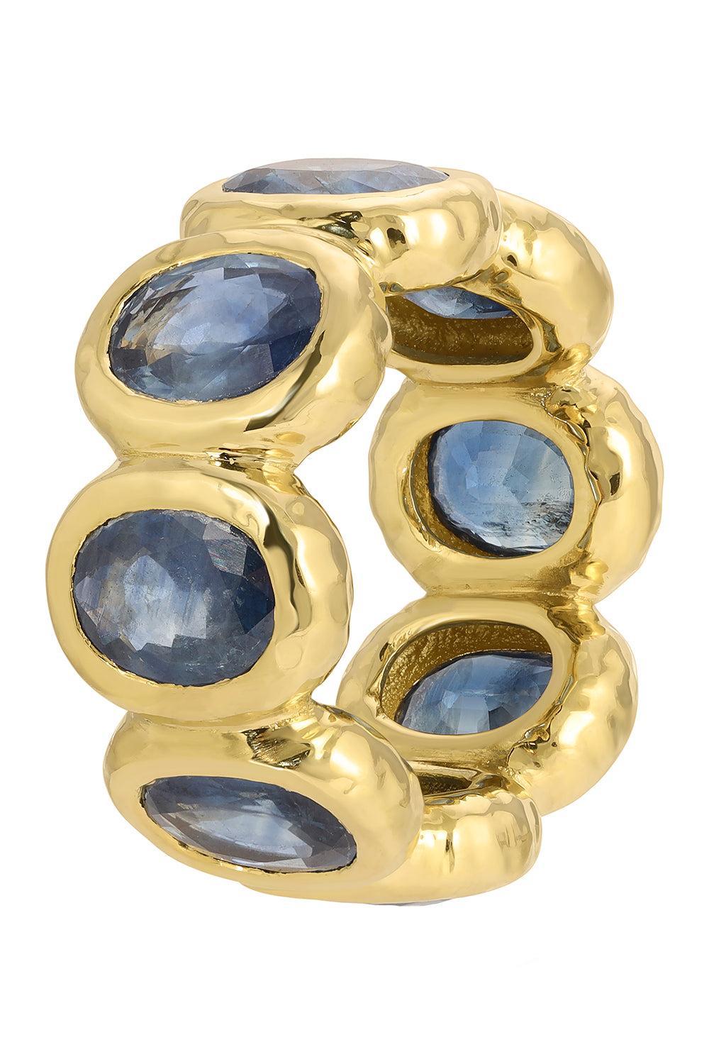 Oval Sapphire Nesting Gem Eternity Band-YELLOW GOLD-6-JEWELRYFINE JEWELRING-OCTAVIA ELIZABETH