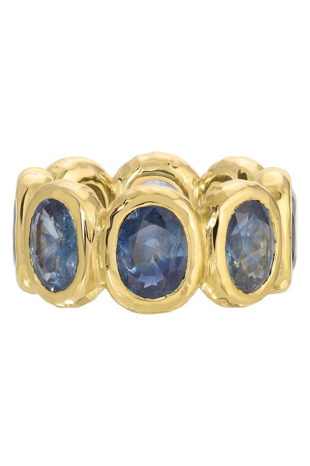 Oval Sapphire Nesting Gem Eternity Band-YELLOW GOLD-6-JEWELRYFINE JEWELRING-OCTAVIA ELIZABETH
