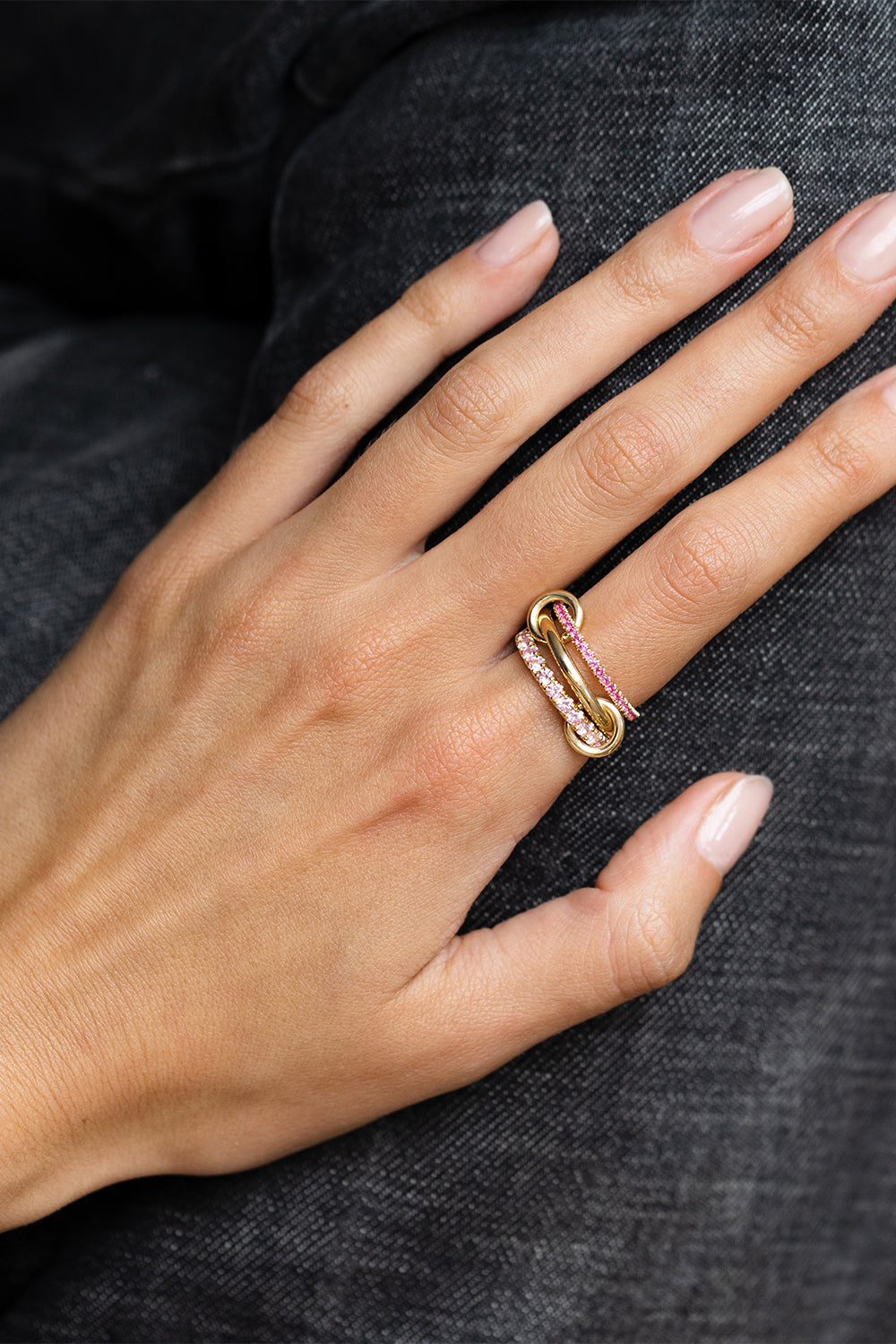 Ruby Norah Three Link Ring