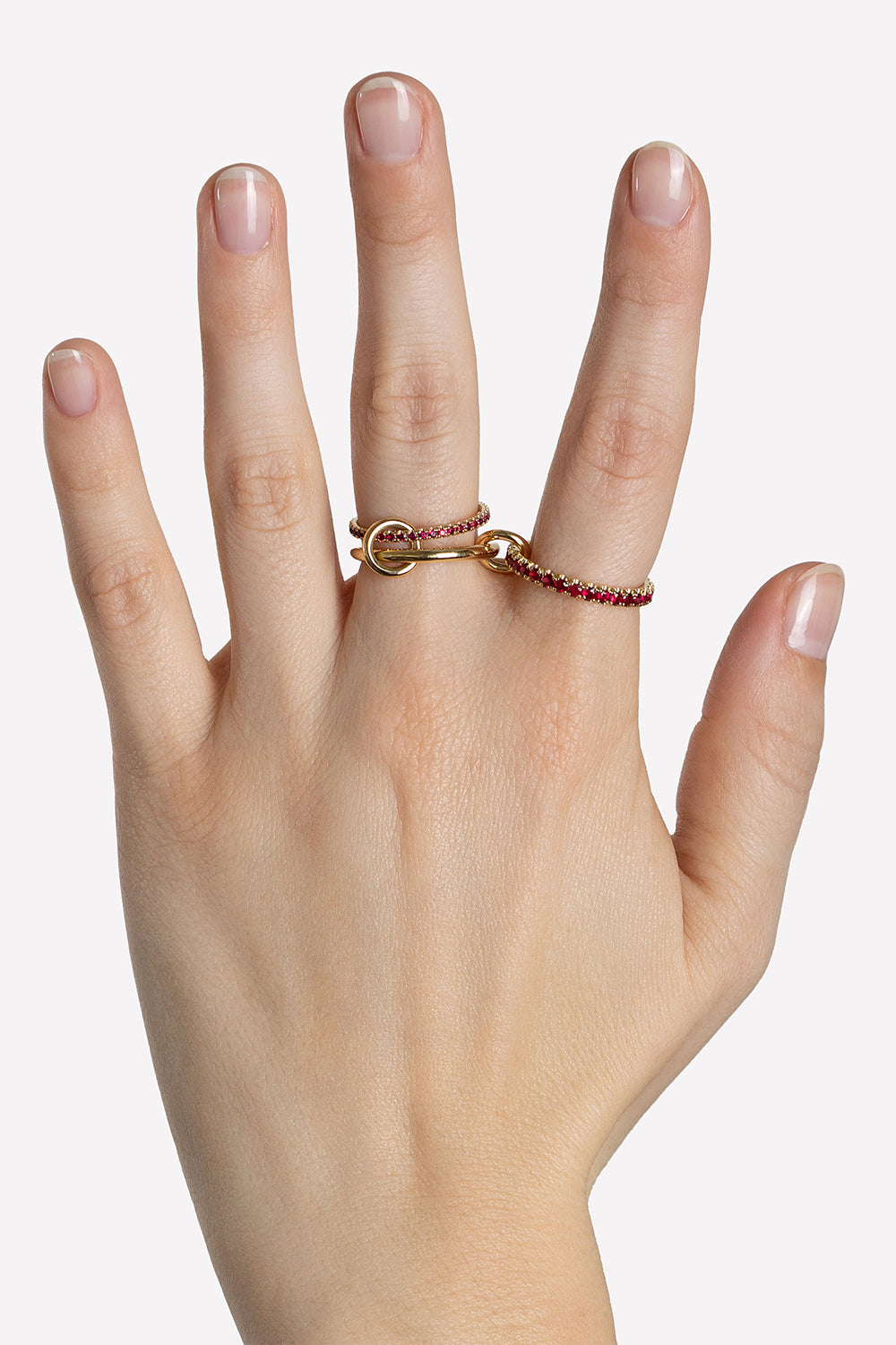 Ruby Norah Three Link Ring
