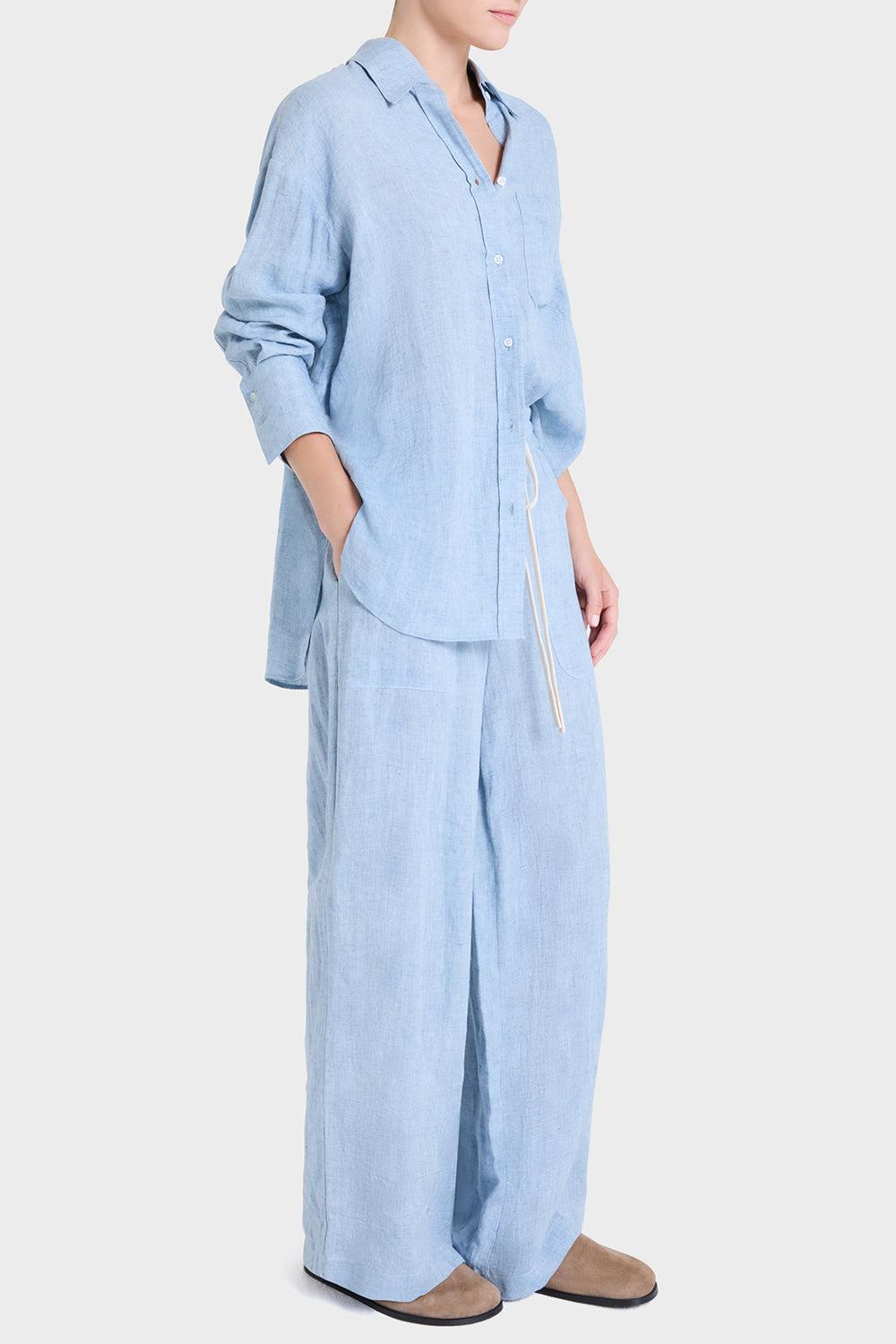 Big Joe Shirt-BLUE-P-CLOTHINGTOPBLOUSE-TWP