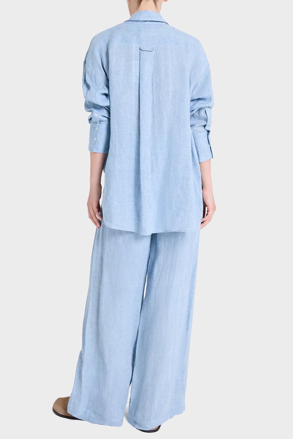 Big Joe Shirt-BLUE-P-CLOTHINGTOPBLOUSE-TWP