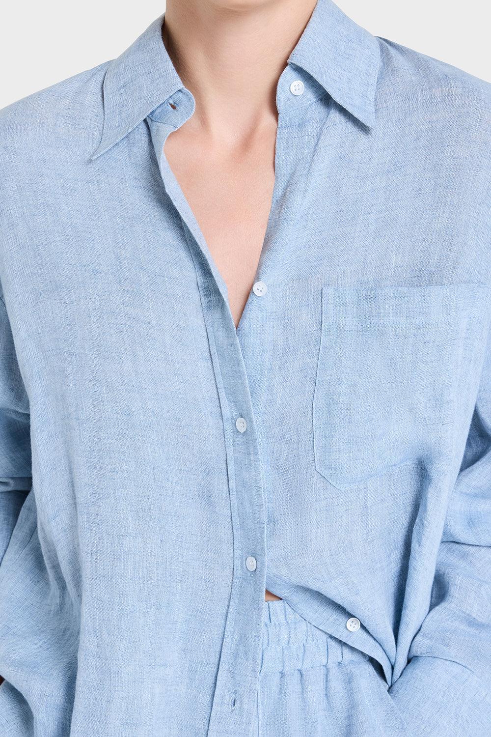 Big Joe Shirt-BLUE-P-CLOTHINGTOPBLOUSE-TWP