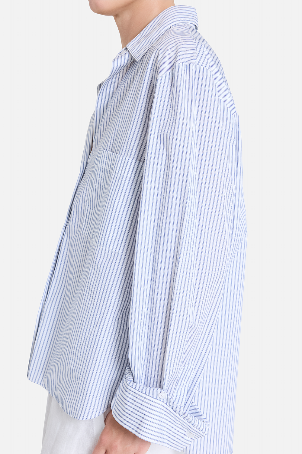 Next Morning Shirt - White Midnight-STRIPE-P-CLOTHINGTOPBLOUSE-TWP