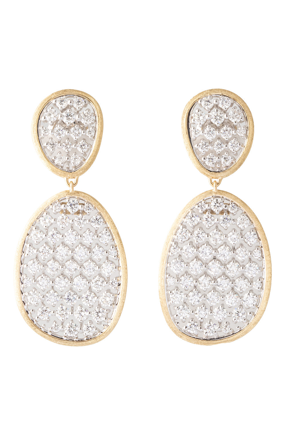 Diamond Lunaria Petal Earrings