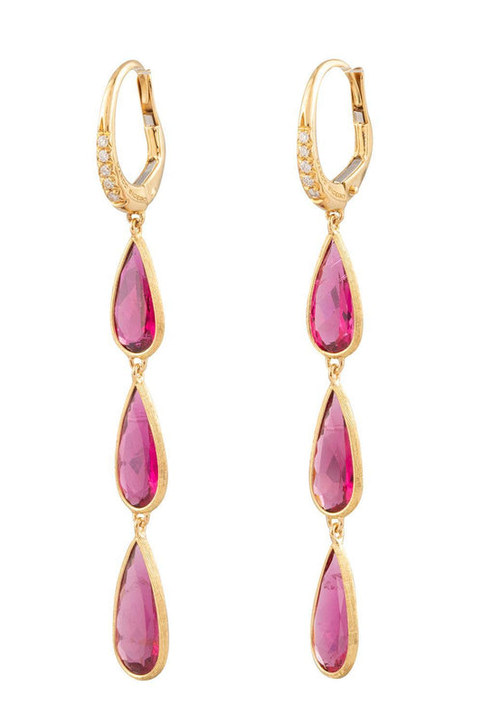 Diamond Tourmaline Unico Earrings-YELLOW GOLD-JEWELRYFINE JEWELEARRING-MARCO BICEGO