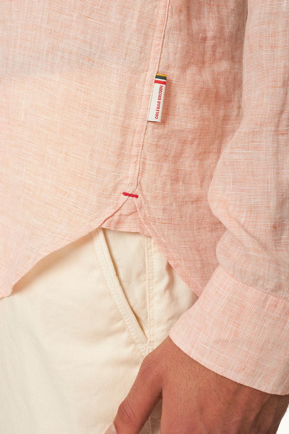  Giles Classic Collar Shirt - Pink Sand White-PNKSANDW-S-MENSCLOTHINGSHIRT-ORLEBAR BROWN 
