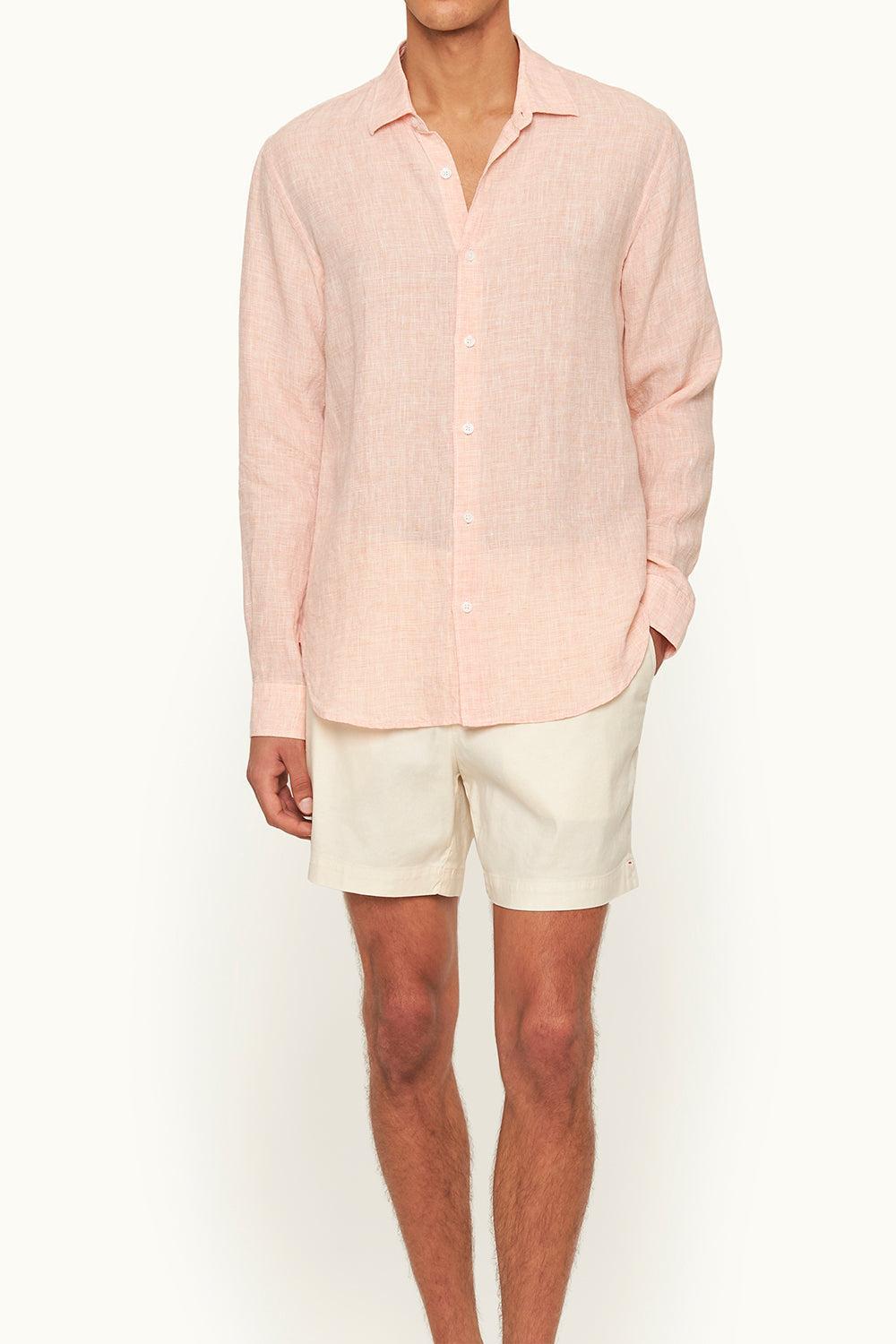 Giles Classic Collar Shirt - Pink Sand White-PNKSANDW-S-MENSCLOTHINGSHIRT-ORLEBAR BROWN