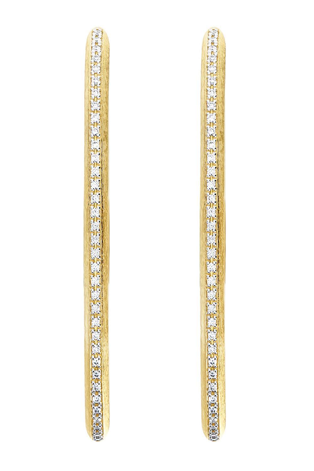Diamond Big Oval Libera Icon Hoop Earrings-YELLOW GOLD-JEWELRYFINE JEWELEARRING-NANIS