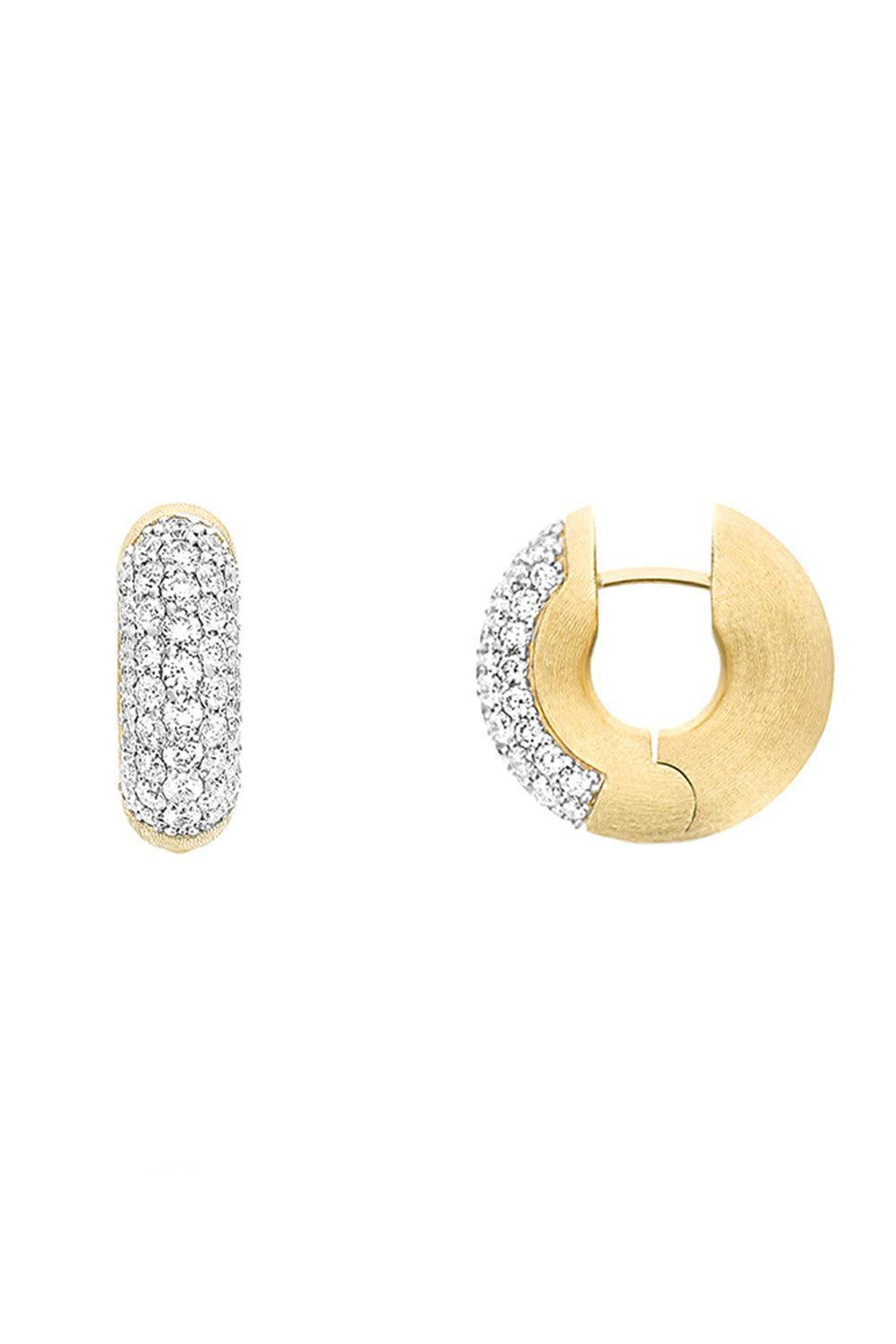 Diamond Line Libera Huggie Earrings-YELLOW GOLD-JEWELRYFINE JEWELEARRING-NANIS