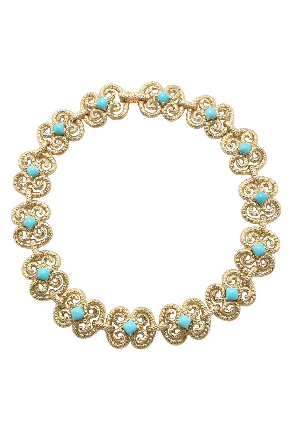 Turquoise Scroll Collar Necklace
