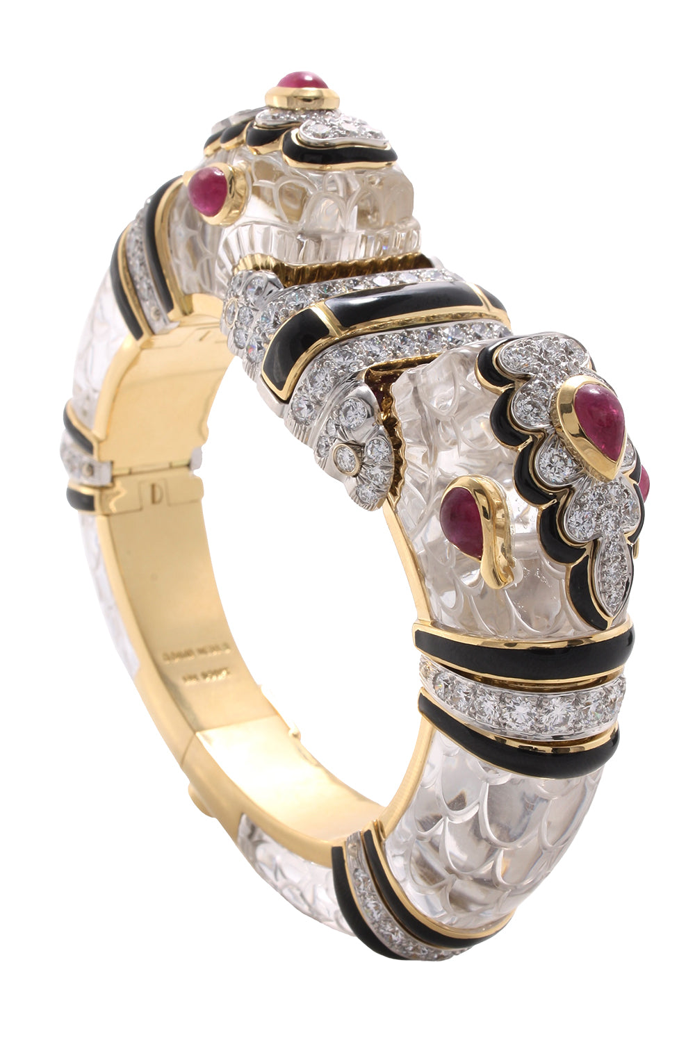 Diamond Ruby Black Small Twin Chimera Couture Bracelet
