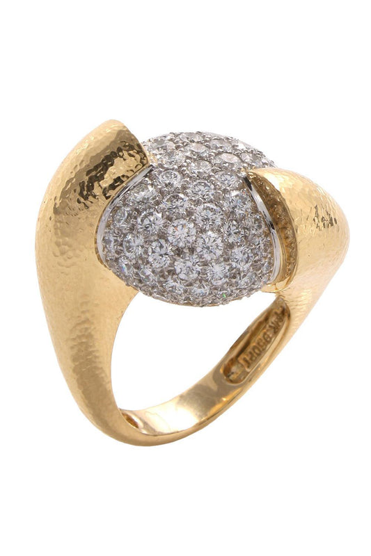 Diamond Bomboloni Ring-YELLOW GOLD-6.5-JEWELRYFINE JEWELRING-DAVID WEBB