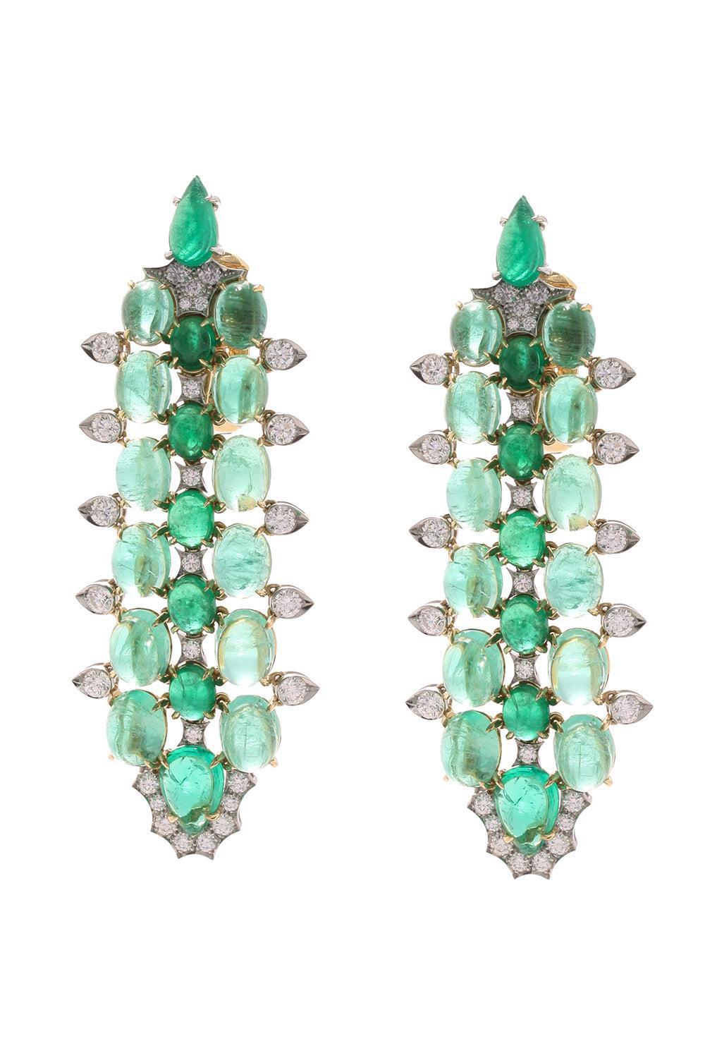 Emerald Streemer Earrings-YELLOW GOLD-JEWELRYFINE JEWELEARRING-DAVID WEBB
