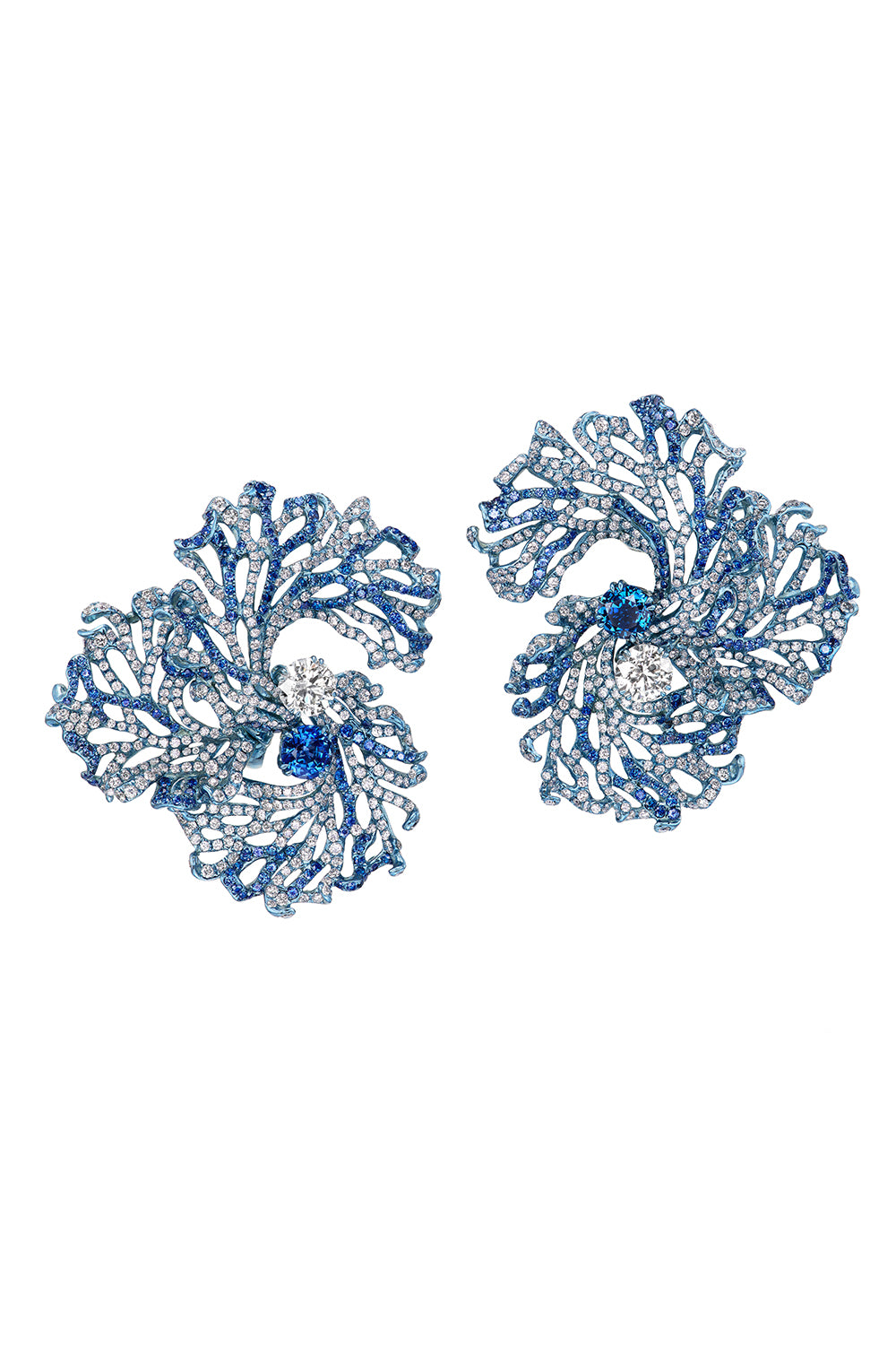 Blue Sapphire Diamond Blue Ophelia Earrings
