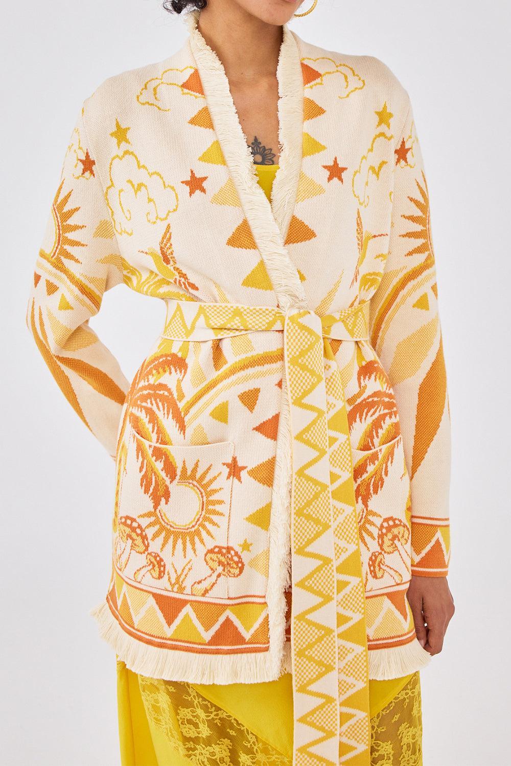 Magic Leopard Cardigan-YELLOW-XS-CLOTHINGTOPCARDIGAN-HAYLEY MENZIES