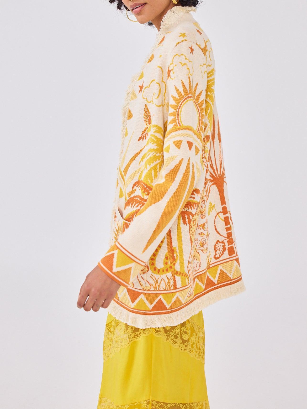Magic Leopard Cardigan-YELLOW-XS-CLOTHINGTOPCARDIGAN-HAYLEY MENZIES