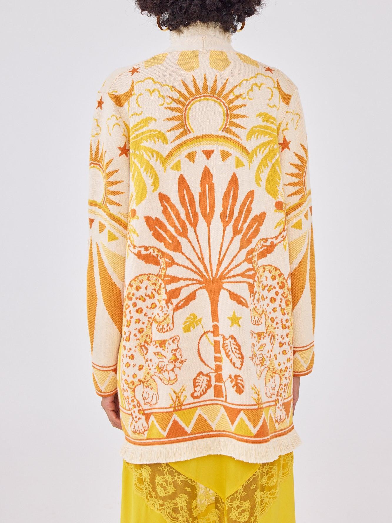 Magic Leopard Cardigan-YELLOW-XS-CLOTHINGTOPCARDIGAN-HAYLEY MENZIES