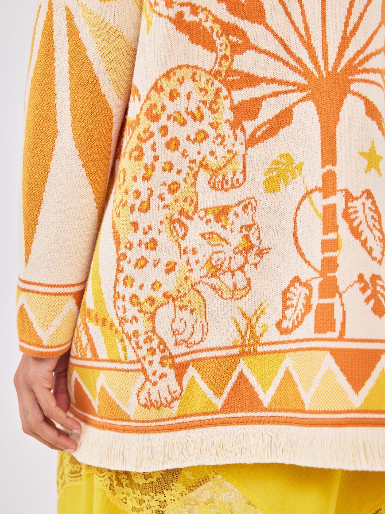 Magic Leopard Cardigan-YELLOW-XS-CLOTHINGTOPCARDIGAN-HAYLEY MENZIES