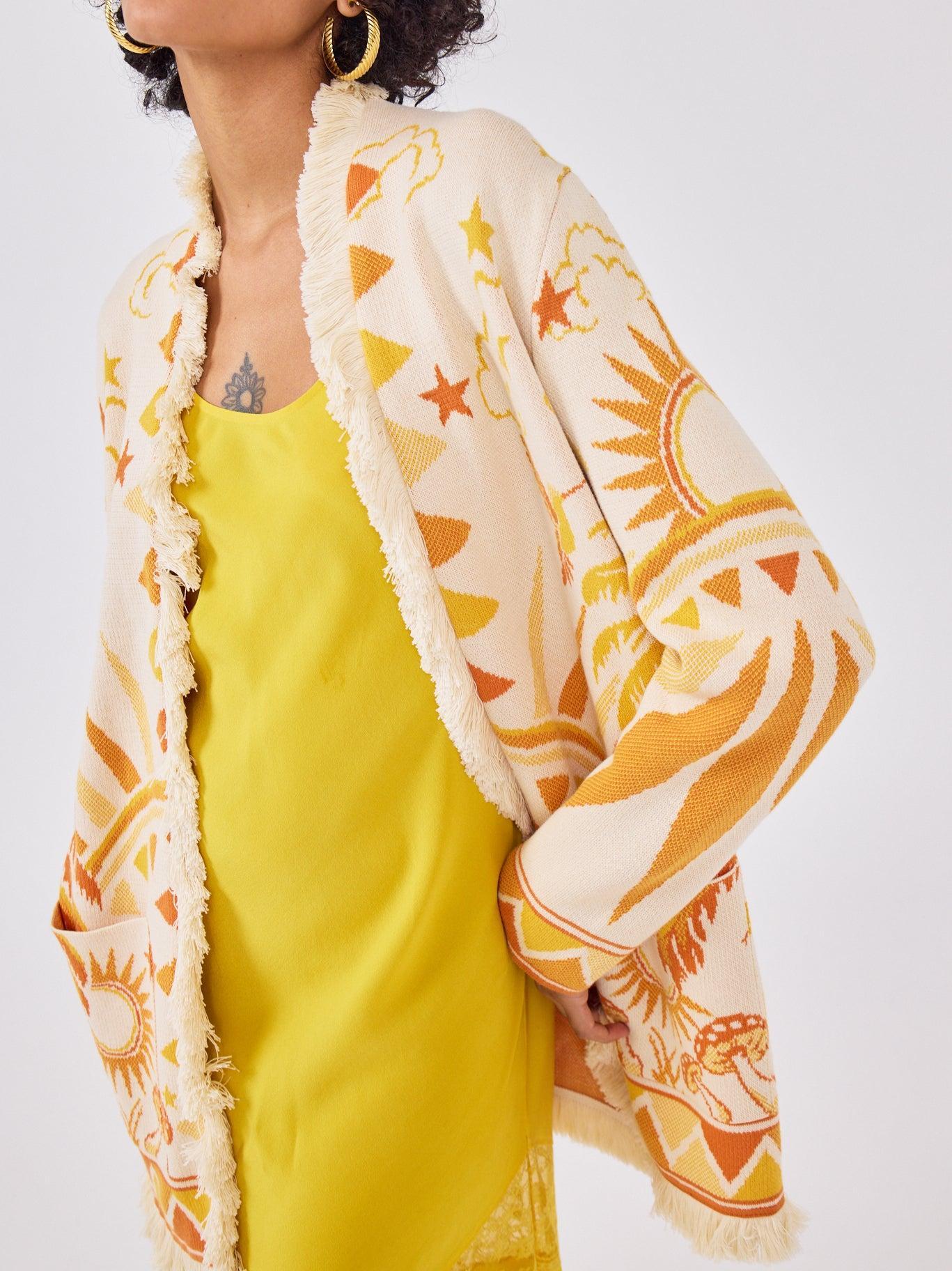 Magic Leopard Cardigan-YELLOW-XS-CLOTHINGTOPCARDIGAN-HAYLEY MENZIES