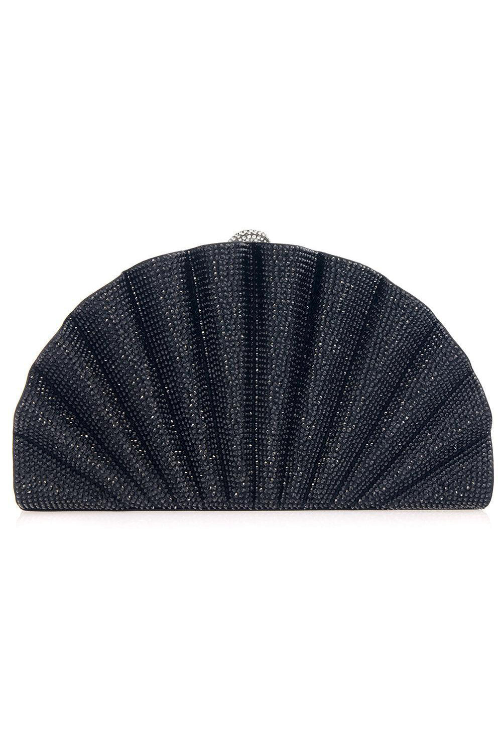 Origami Fan Clutch - Jet