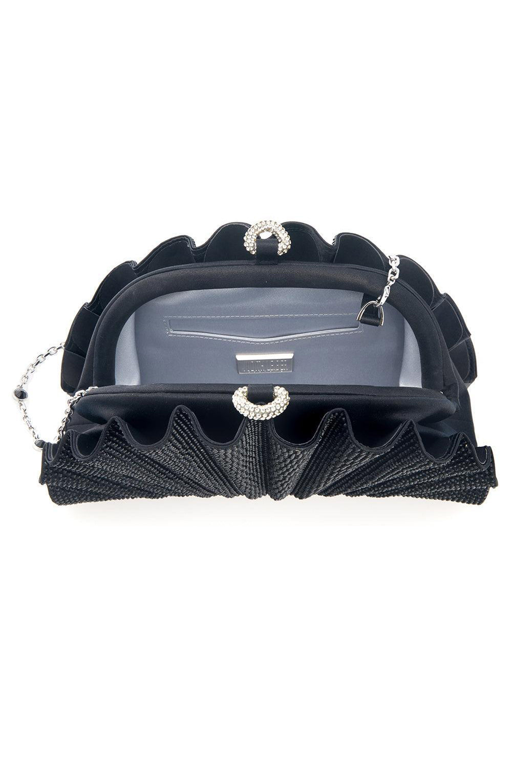 Origami Fan Clutch - Jet
