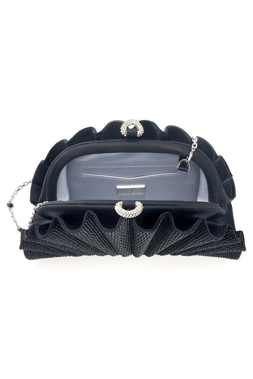  Origami Fan Fullbead Clutch-BLACK-HANDBAGCLUTCHES-JUDITH LEIBER 