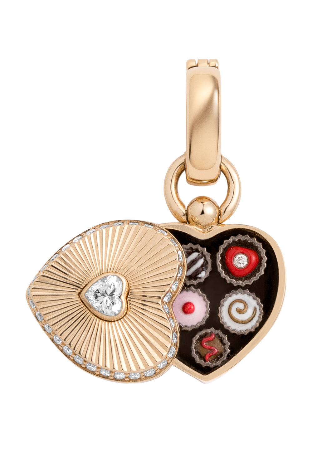 Diamond Sweet Life Chocolate Box Locket Pendant