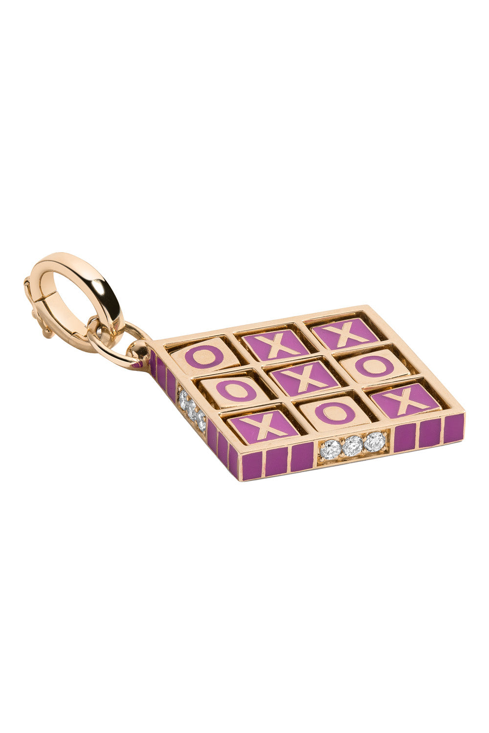 Diamond Purple  Xoxo Pendant
