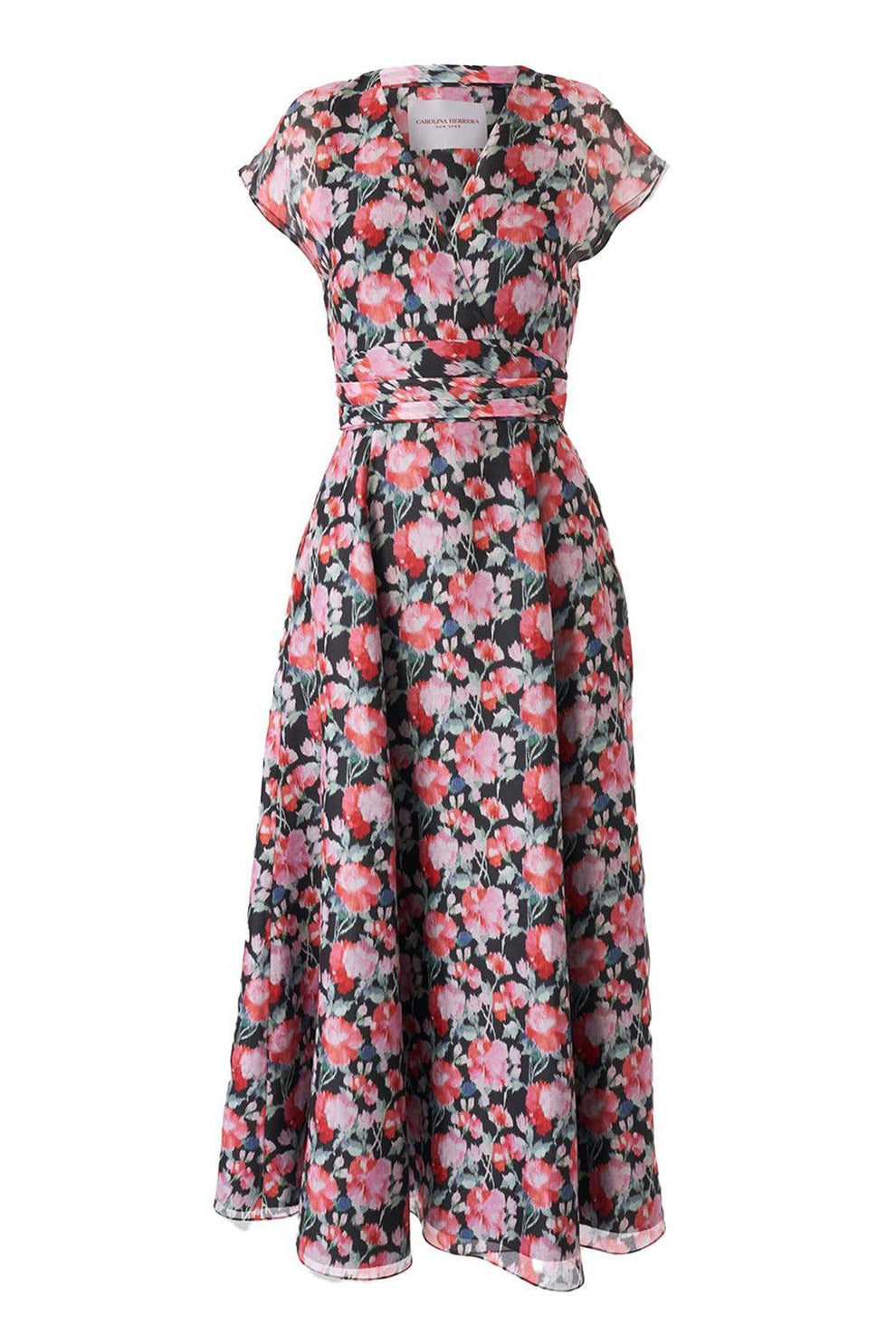 Carolina Herrera Peony-Print Midi Dress