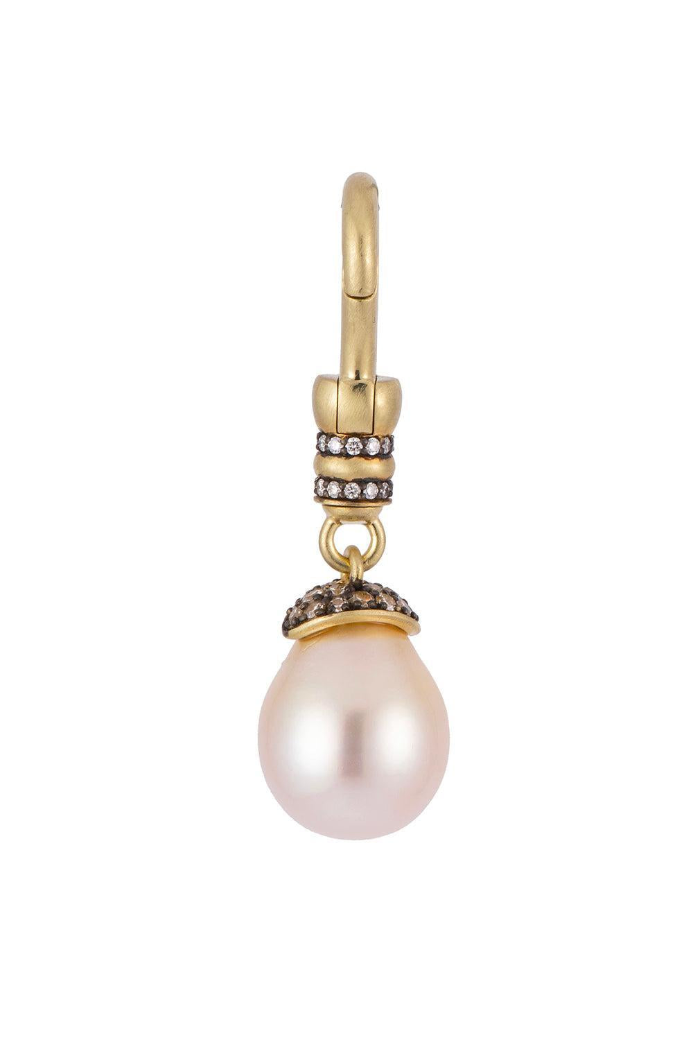 South Sea Pearl Diamond Neo Clasp Pendant-YELLOW GOLD-JEWELRYFINE JEWELPENDANT-SYLVA & CIE