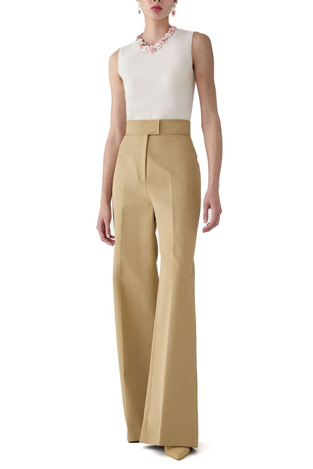 Crew Neck Tank-CREAM-XS-CLOTHINGTOPTANK-CAROLINA HERRERA