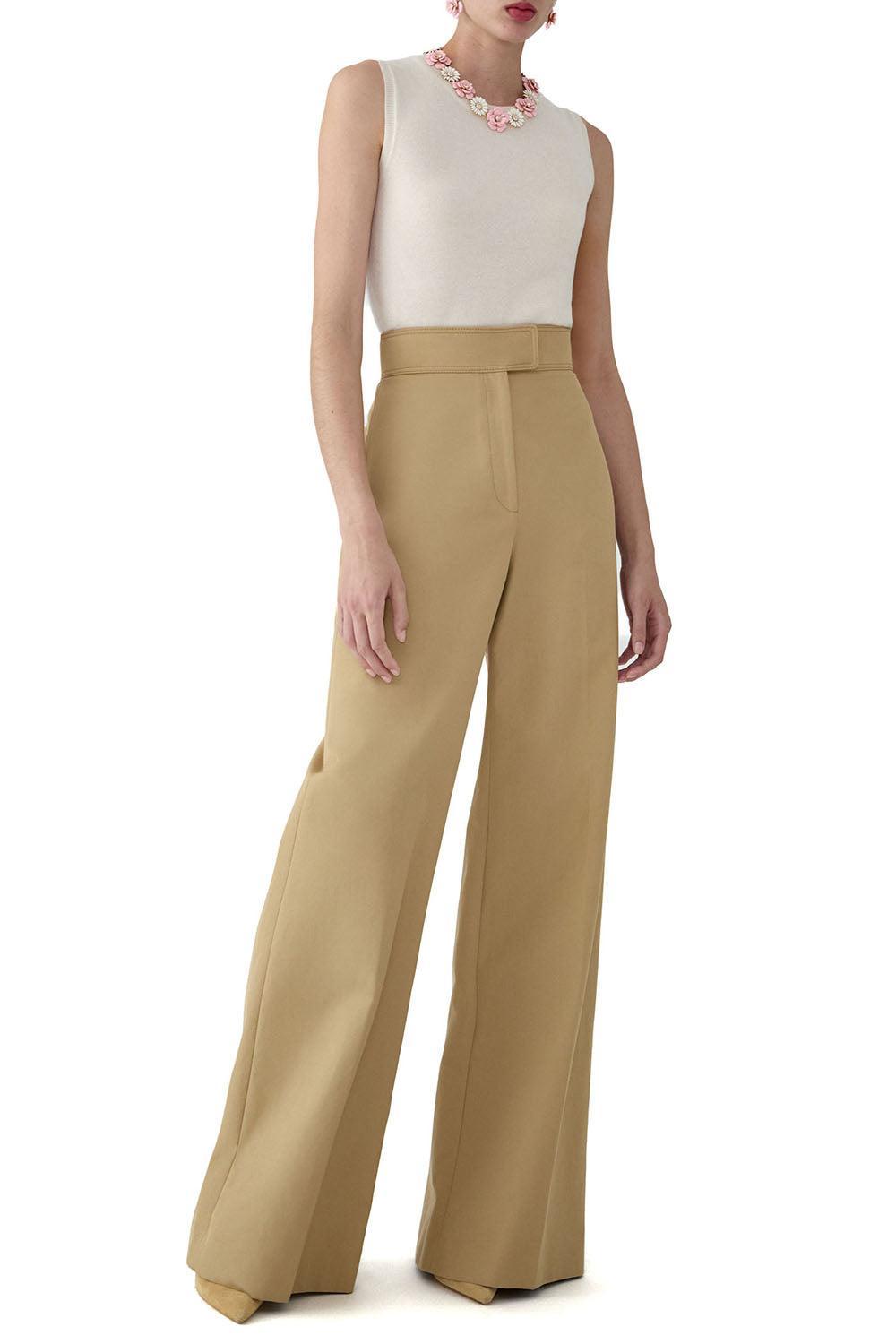 Crew Neck Tank-CREAM-XS-CLOTHINGTOPTANK-CAROLINA HERRERA