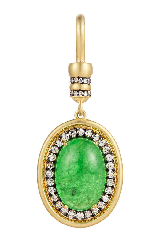 Tsavorite Neo Clasp Pendant-YELLOW GOLD-JEWELRYFINE JEWELPENDANT-SYLVA & CIE