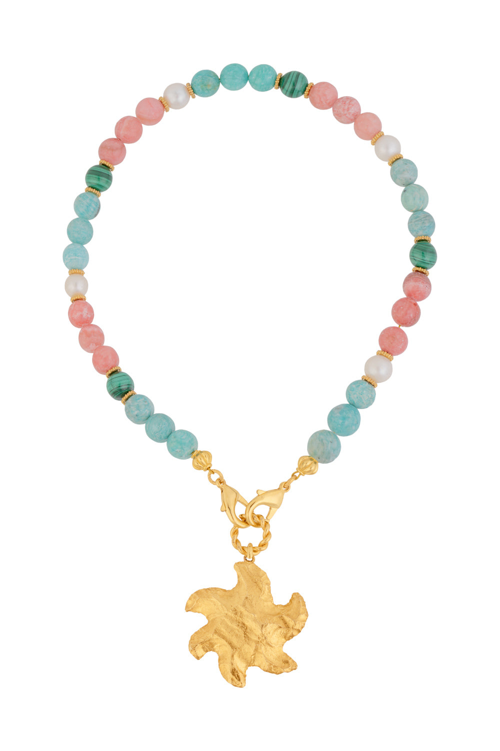 Amazonite Malachite Beaded Necklace