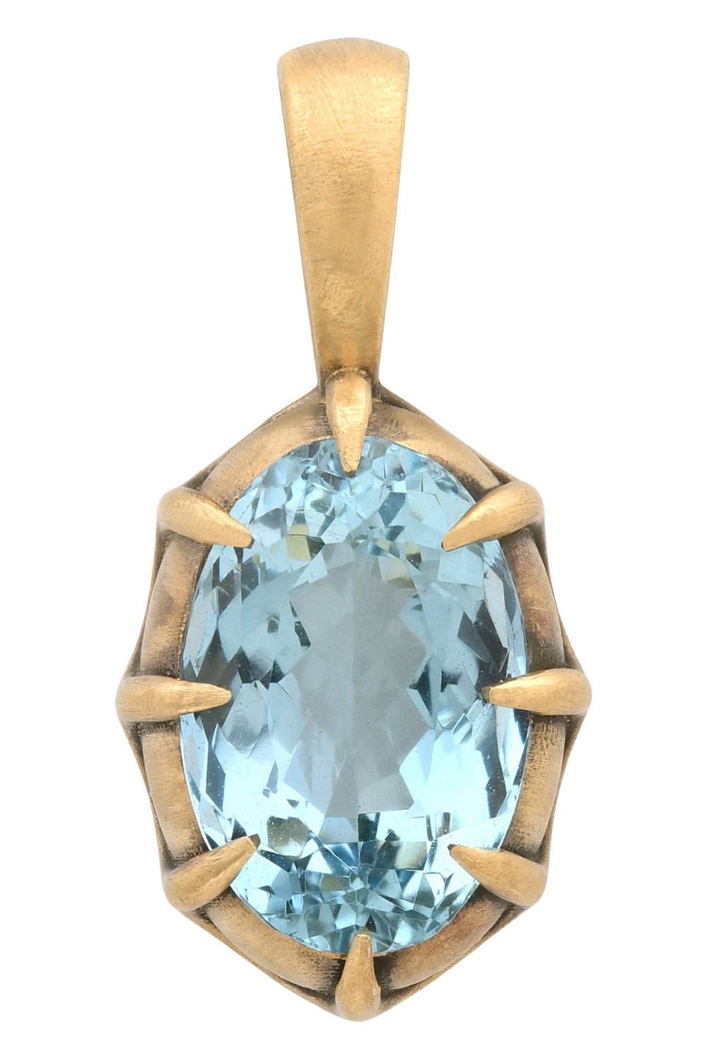Blue Topaz Agar Pendant