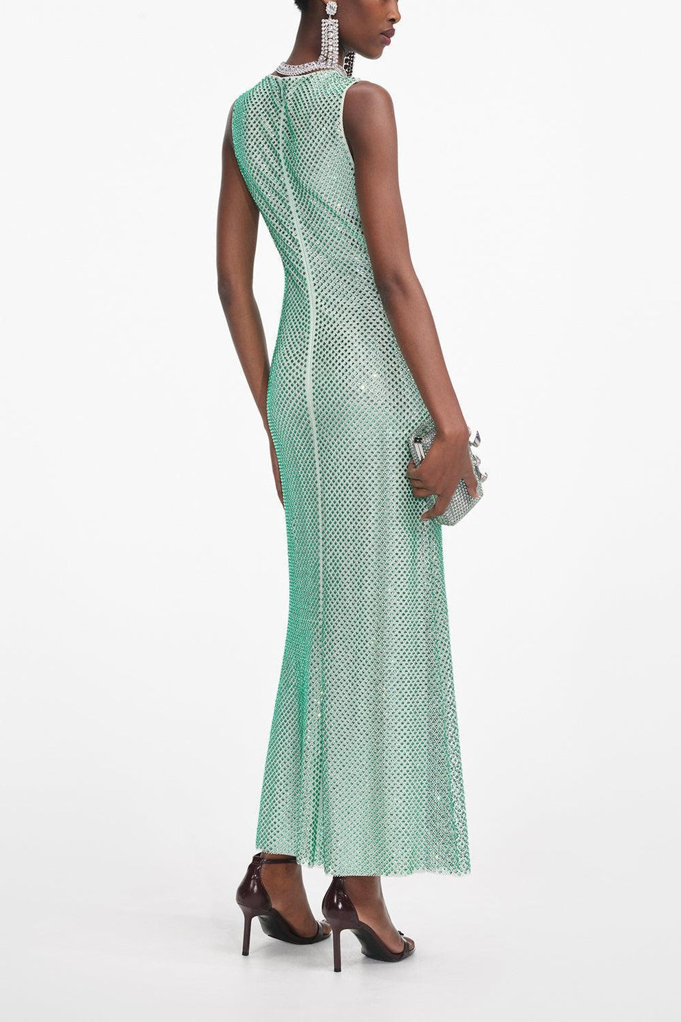 Rhinestone Mesh Midi Dress | self-portrait Marissa Collections Rhinestone Mesh Midi Dress | self-portrait Marissa Collections
