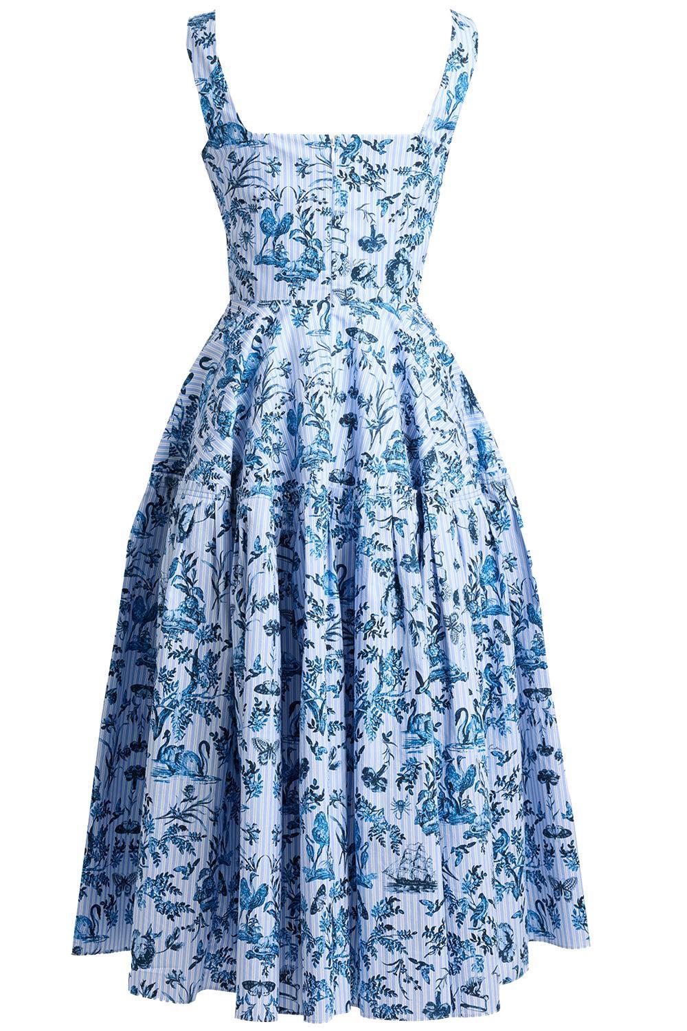 Stripe Sleeveless Midi Dress-STRIPE-4-CLOTHINGDRESSCASUAL-ERDEM