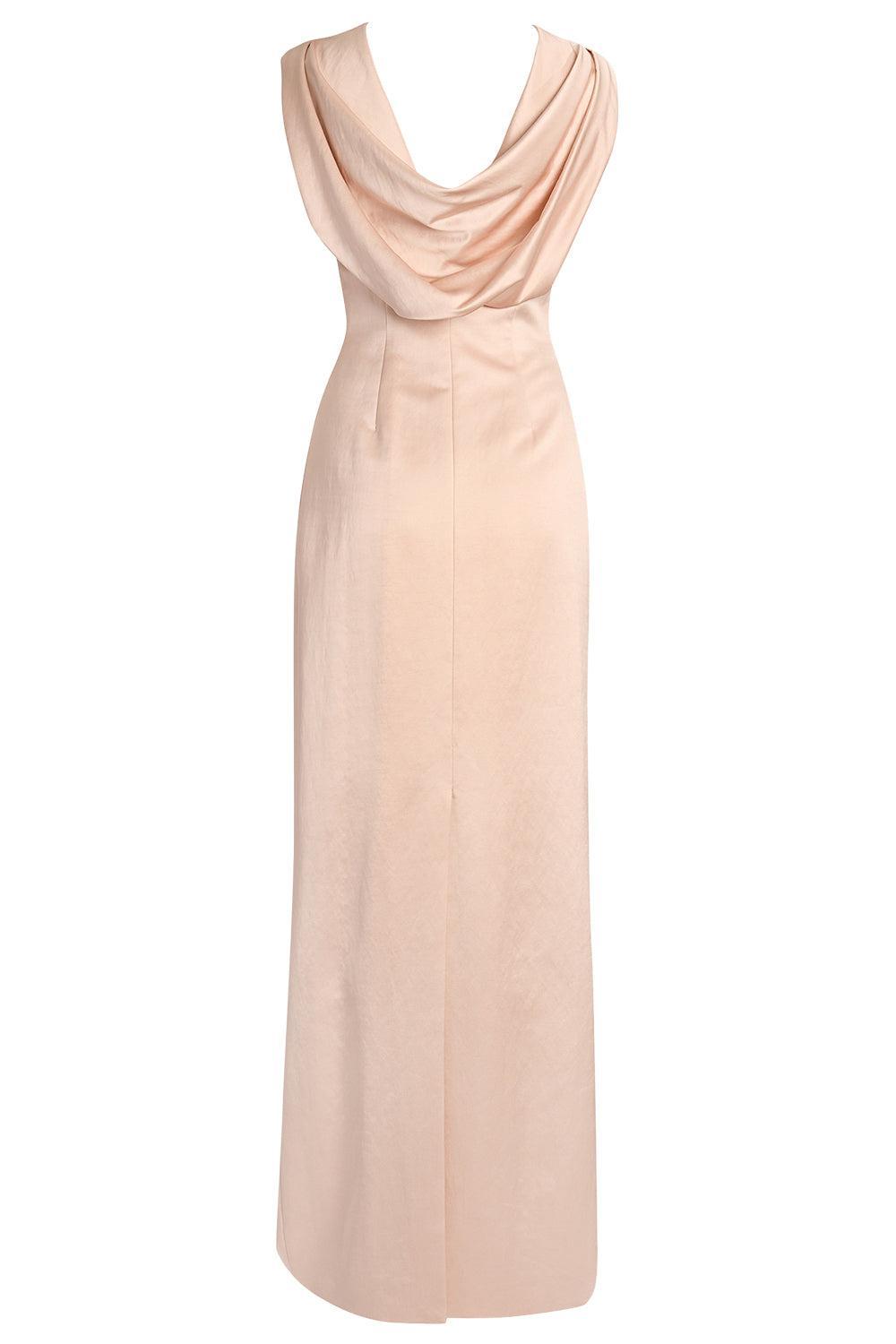 Embroidered Sleeveless Draped Gown-PINK-2-CLOTHINGDRESSCOCKTAIL-ERDEM
